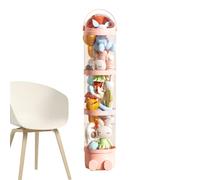 Stuffed Animal Storage Tube - 63.7 Inch Vertical Toy Organizer, Transparent 4 Layer Doll Holder, Space-Saving Storage Bucket, Kids Room Playroom Bedroom Display Solution
