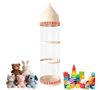 Stuffed Animal Storage Tube, Transparent Doll Organizer, Dustproof Aesthetic Design, Castle-Inspired Container, Toy Storage for Bedroom, Nursery, or Playroom, 50x11.81 inches