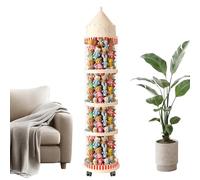 Stuffed Animal Storage Tube, Transparent Doll Organizer, Dustproof Castle Bin, Large Capacity Clear Cylinder, Zippered Top Access, Lightweight Carry Design, Perfect for Bedroom, Nursery, Dorm, (ABS)