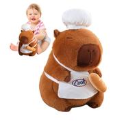 Stuffed Capybara - Plush Material Construction Thirty Five Centimeter Height, Cute Chef Dress Up Design, Soft Huggable Stuffed Animal, Adorable Capybara Plush Pillow Toy | For Kids Adults Home Bedroom