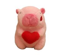 Stuffed Capybara Plush Toy - Valentine Capybara Plushei with Heart, Soft and Cute Doll for Children, Teens, Adults | Decorative Stuffed Animal for Bedroom, Living Room, Dorm, Home, Gift Idea for Kids