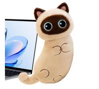 Stuffed Cat Plush, Cute Realistic Soft, Decor Device with Secure Grip Tool, Realistic Cat Stuffed Animal Home House Indoor Bedroom Desk Outdoor Girls Boys Woman Man Tool, Sturdy Performance Daily
