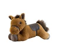 Stuffed Horse Animal - Detailed Equestrian Model, Cuddly Foal Mascot, Premium Poliestere Fabric Base with Emboidered Features, Handcrafted Texture Decor, Comfortable Huggable Plaything