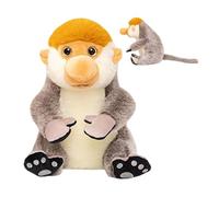 Stuffed Monkey Plush, Animal Plush, 8.66x7.87 Inches Comfortable Design, Long Nosed Soft Dolls Huggable Collectible, Kids Toys Sleep Aid for Room Decor Baby Shower and Birthday