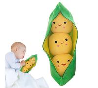 Stuffed Pea Pod, Cute Cartoon Plant Plush Toy, Soft Snuggle Doll with Expressive Faces, Comfortable Cuddle Plushiesfor Kids, Fun Hugging Presents, Available in 25/Yellow 40cm Sizes