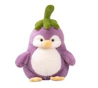 Stuffed Penguin Plush, Cartoon Eggplant Design, Soft Plush, Cotton Material, 9.84 Inches, Throw Pillow, Cute Home Decoration, Sofa Chair Cushion for Living Room and Bedroom