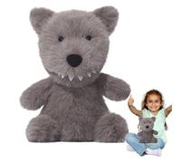 Stuffed Wolf Plush Toy, 9.84-Inch Huggable Plush Wolf Doll, PP Cotton Soft Lovey Pillow Figure For, Kids, Baby Girls, Teens, And Adults, Birthdays