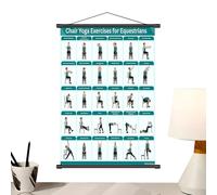 Stuhlübungen Poster per anziani, Anfängerfreundliche Vielzahl Von Übungen - Stuhl Training Diagramm und Pilates Poster | Für Büro Wohnzimmer Schlafzimmer Fitness Dehnübungen Movimento