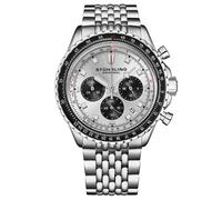Stuhrling 1010 01 Quarzo Cronografo Raceway Data Acciaio Inox Orologio da Uomo