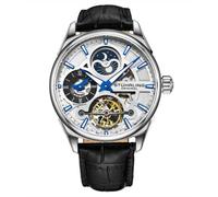 Stuhrling 3918 1 Legacy Automatico Skeleton Dual Time Am/Pm Pelle Uomo Orologio