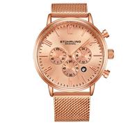 Stuhrling 3932 4 Monaco Data Cronografo Bracciale In Maglia Orologio Da Uomo