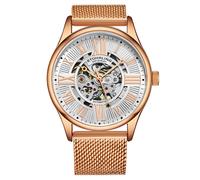Stuhrling 3942M 5 Automatico Skeleton Acciaio Inox Rete Orologio da Uomo