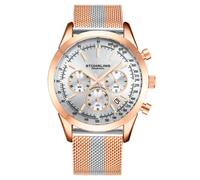 Stuhrling 3975 5 Preston Monaco Quarzo Cronografo Data Due Toni Orologio Da Uomo