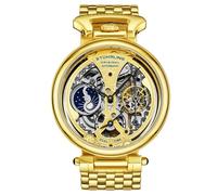 Stuhrling 4003 2 Legacy Automatico Dual Time Am/Pm Scheletro Orologio da Uomo