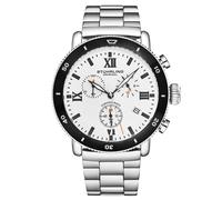 Stuhrling 4040 1 Dualmode Quarzo Data Cronografo Acciaio Inox Orologio da Uomo