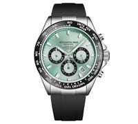 Stuhrling 4050 1 Aquamaster Quarzo Cronografo Gomma Cinturino Orologio da Uomo