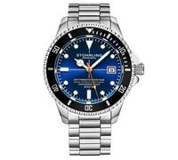 Stuhrling 883H 03 Depthmaster Automatico Diver Orologio Da Uomo IN Acciaio Inox