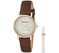 Stuhrling Original Ascot 734LS2 Orologio da Polso, Display Analogico, Donna, Cinturino in Pelle, Marrone