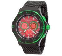 Stuhrling Uomo Original Iconoclast svizzero Quartz Chronograph Red Dial Mesh Watch - 292.335982