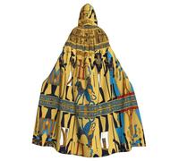 stujvc Antico Egitto Tribe Series - Mantello lungo con cappuccio, mantello per costume di Halloween, cosplay, mantello unisex con cappuccio