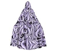 stujvc Mantello lungo con cappuccio ispirato alla strega del mare, mantello lungo per costume cosplay di Halloween, mantello unisex con cappuccio