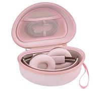 stukcaze Custodia per cuffie portatile per Beats Studio Pro, Solo 4, Solo 3, Studio 3, custodia rigida per cuffie over-ear, con tasca in rete per cavo (rosa)