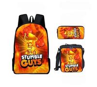 Stumble Guys Borse Borsa Pranzo Isolato Matita Sacchetto Bambini Stumble Ragazzi Zaino per Ragazzi Regali, 5