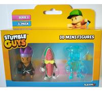 Stumble Guys Serie 3 3D Mini Figures 3-pack Firefist Watermelon Diamondheart