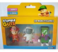 Stumble Guys Serie 3 3D Mini Figures 3-pack Fireman Torch Astronaut Invaders