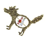 Stume da lupo vintage - badge per spillo del lupo di metallo per uomini e donne, spilla per animali per abiti, giacche, borse e camicie, accessorio in lega di zinco personalità per decorazione