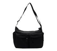 Stume da spalla da donna con la borsa di capacità della borsa a traversa gonfio cinghia imbottita sacca per cammino femmina (nero)