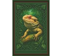 Stunning Celtic Bearded Dragon Journal - 6″×9″ (150 Lined Pages): A Writing Diary, Drawing Pen & Ink Notebook & Coloring Page - Hornworms & Cricket Treat designs!