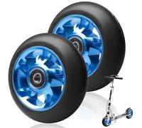 Stunt, 2 ruote di ricambio per scooter, 100 mm, con cuscinetti ABEC-11, in alluminio, per monopattino, compatibili con la maggior parte dei monopattini e kickscoote, blu
