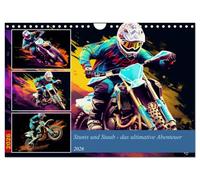 Stunts und Staub - das ultimative Abenteuer (Wandkalender 2026 DIN A4 quer), CALVENDO Monatskalender: Motocross ist ein hochintensiver Motorsport, bei ... gestalteten Offroad-Strecken Rennen fahren.