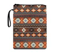 STUOARTE Aztec Southwest Stripe Book Sleeve per gli amanti dei libri, studenti, insegnanti, custodia protettiva per libro con cerniera, custodia protettiva per libri in brossura per adolescenti,