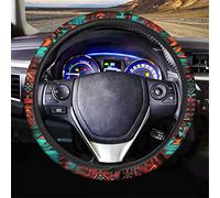 STUOARTE - Coprivolante per auto con stampe geometriche tribali per volante, per donne, uomini, universali, accessori per auto, per decorare volante