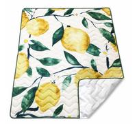 Stuoia da Picnic Bifacciale Impermeabile , Limone Giallo 130x170cm