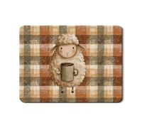 Stuoia di asciugatura dei piatti della cucina della pecora carina stuoia scolapiatti in gomma assorbente scozzese rustico stuoia scolapiatti stuoia di cuoio dell'unità di elaborazione per bar 45,7 x