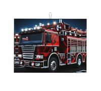 Stuoia di asciugatura dei piatti per la cucina Stuoia di essiccazione della cucina Rosso Fuoco e di salvataggio Camion Stampato Piatti Stuoie Scolapiatti Stuoie Super Assorbente Micro