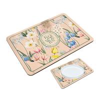 Stuoia di drenaggio fantasia per lavello da cucina stuoia di drenaggio del rubinetto di stile fantasia per lavello da cucina | Tappetino da caffè veloce con supporto in gomma assorbente, Coc