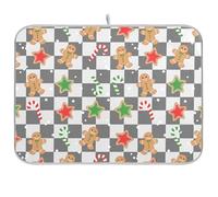 Stuoia di essiccazione del piatto assorbente di Natale 16 X 18 Pad per il contatore della cucina asciutto Matt asciugatrice