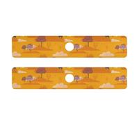 Stuoia di pietra di essiccazione diatomacea per lavello della cucina riutilizzabile e decorato 2 set tappetini per lavello per cucina bagno 30x5 4 pollici oro prateria alce isola nuvola