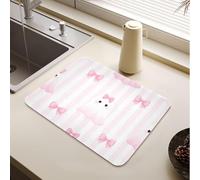 Stuoia di terra diatomacea assorbente stuoia carino spettrale Halloween | Scolapiatti per piatti con tappetino con retro in gomma tappetino sotto scolapiatti accessori da cucina per piano di lavoro