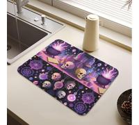 Stuoia per scolapiatti assorbente in terra di diatomee Witch's Essentials | Tappetino scolapiatti lavabile sotto scolapiatti accessori da cucina per piano di lavoro
