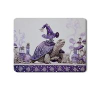 Stuoia scolapiatti a forma di tartaruga fantasiosa per bancone della cucina, tappetino in gomma assorbente viola con tartaruga magica viola, tappetino in gomma assorbente per decorazione 45,7 x 61 cm
