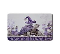 Stuoia scolapiatti a forma di tartaruga fantasiosa per bancone della cucina, tappetino in gomma assorbente viola con tartaruga magica viola, tappetino per asciugare in pelle PU incantata per