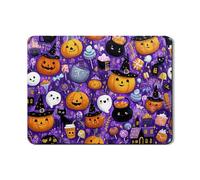 Stuoia scolapiatti fantasia zucca per cucina di Halloween, giocoso viola assorbente in gomma scolapiatti tappetino scolapiatti tappetino festivo in pelle PU per bancone della cucina 45,7 x 61 cm