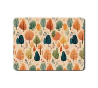 Stuoie di asciugatura dei piatti della foresta autunnale per cucina, tappetino scolapiatti in gomma assorbente con motivo albero colorato, tappetino scolapiatti stagionale in pelle PU per bancone 45,7