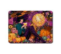 Stuoie per asciugare i piatti della strega di Halloween per il bancone della cucina, in gomma assorbente floreale, tappetino scolapiatti in pelle PU per la decorazione della casa 45,7 x 61 cm