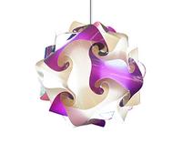 Stupendo Lampadario 50 cm moderno di design sala salone cucina soggiorno camera da letto FIOCCO Colore Bianco Viola MONTATO Lampada sospensione led moderna da soffitto